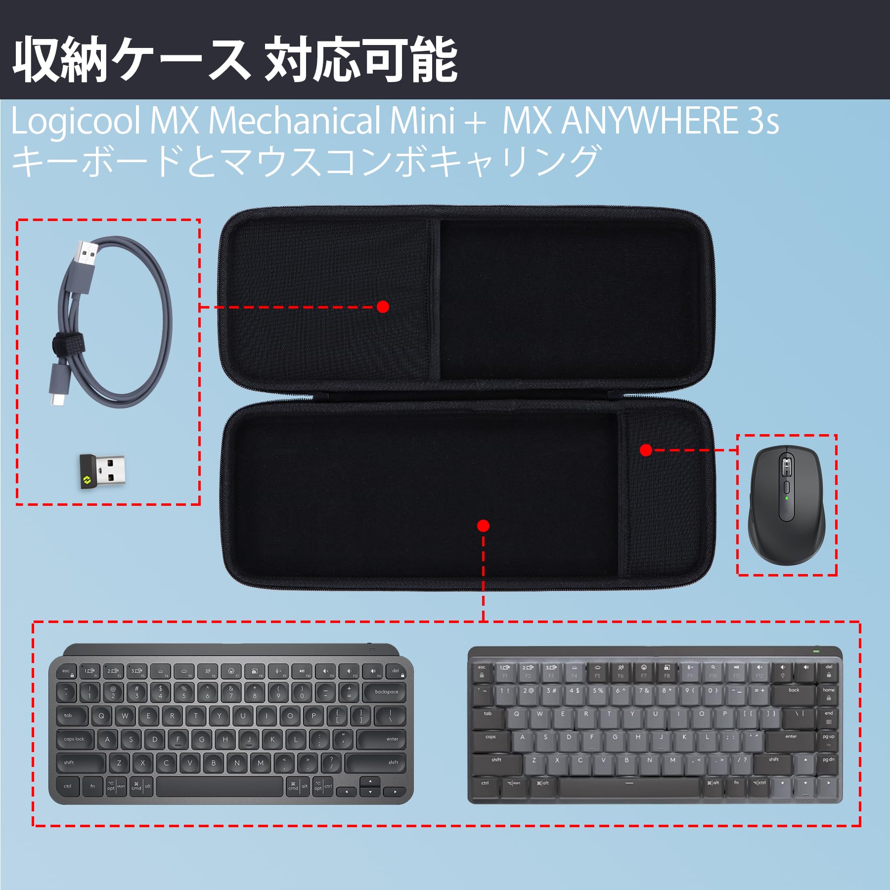 Amazon.co.jp: Lebakort: Logicoolキーボードマウスの組み合わせ ケース